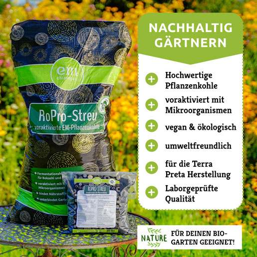 RoPro-Streu – Pflanzenkohle, ca 3L