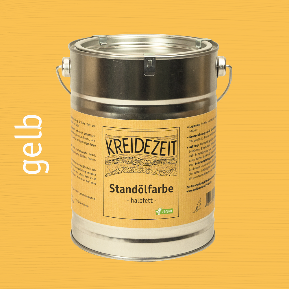 Kreidezeit Standölfarbe halbfett gelb