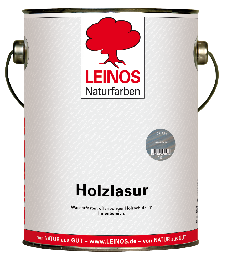Leinos Holzlasur friesenblau innen