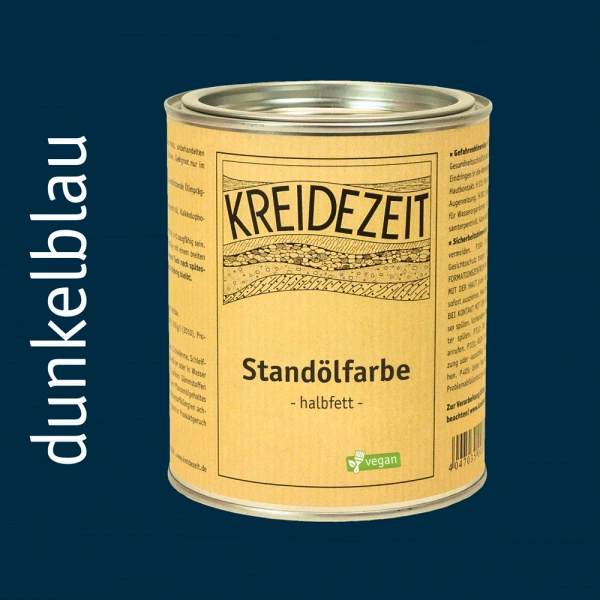 Kreidezeit Standölfarbe halbfett dunkelblau
