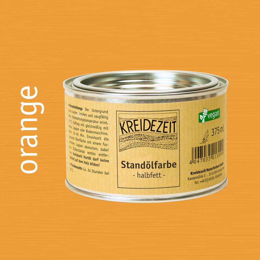 Kreidezeit Standölfarbe halbfett orange
