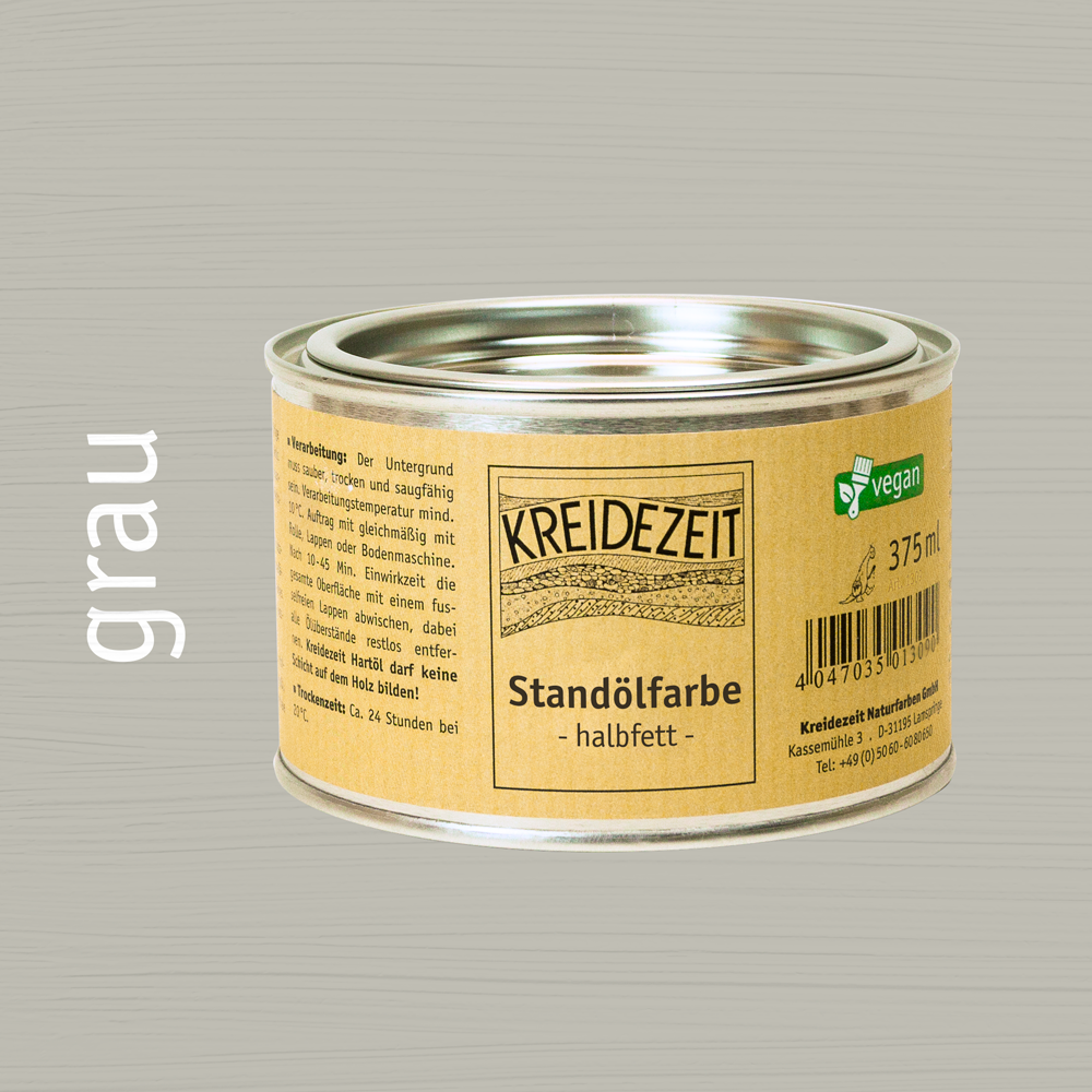 Kreidezeit Standölfarbe halbfett grau