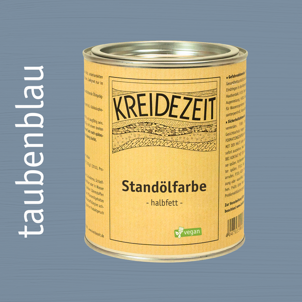 Kreidezeit Standölfarbe halbfett taubenblau