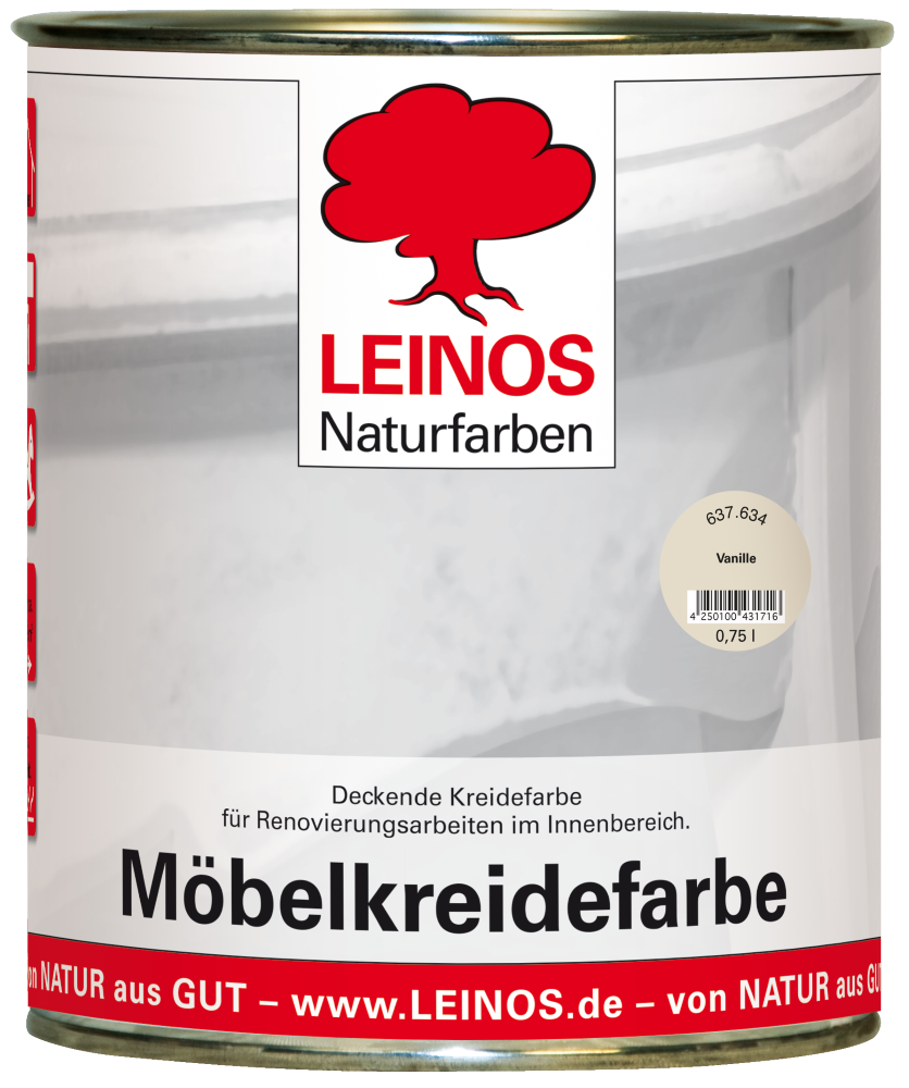 Leinos Möbelkreidefarbe Vanille