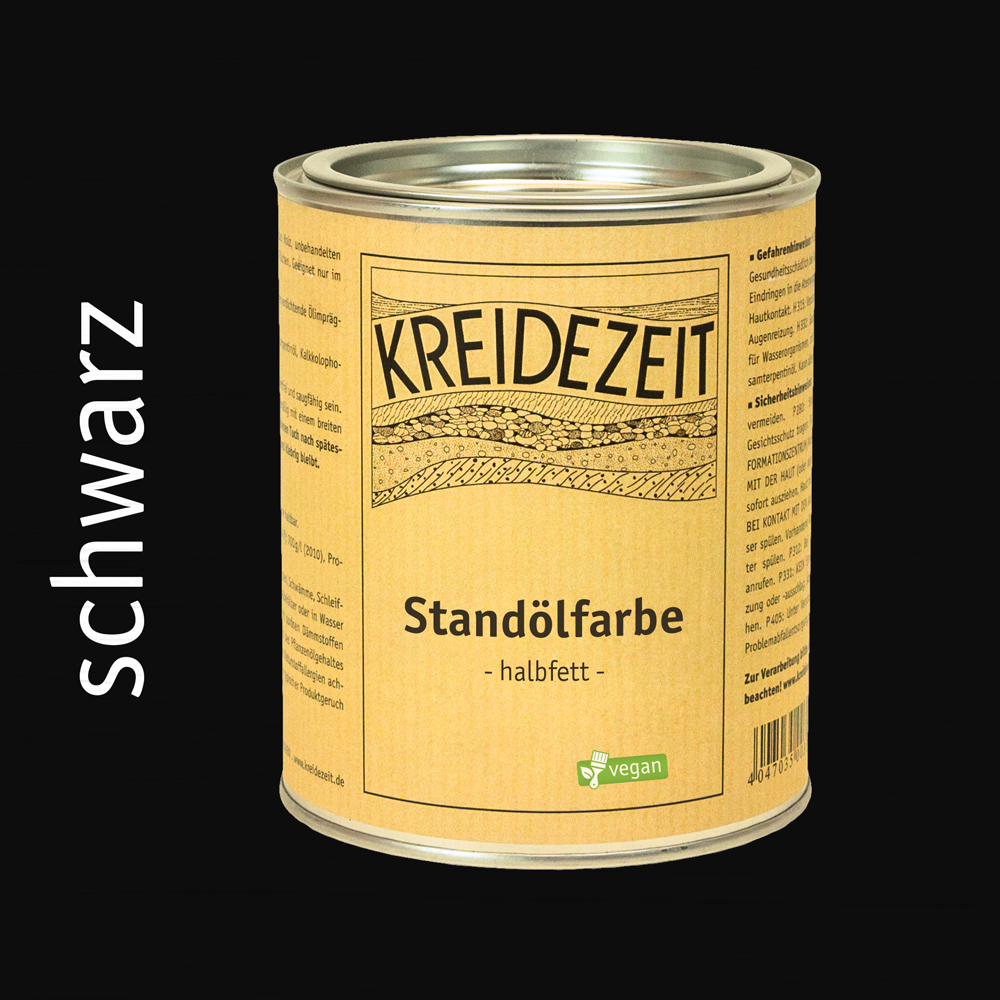Kreidezeit Standölfarbe halbfett schwarz