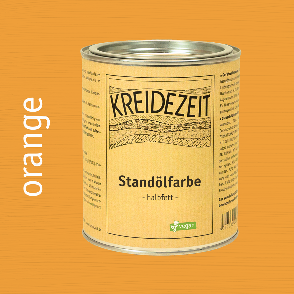 Kreidezeit Standölfarbe halbfett orange
