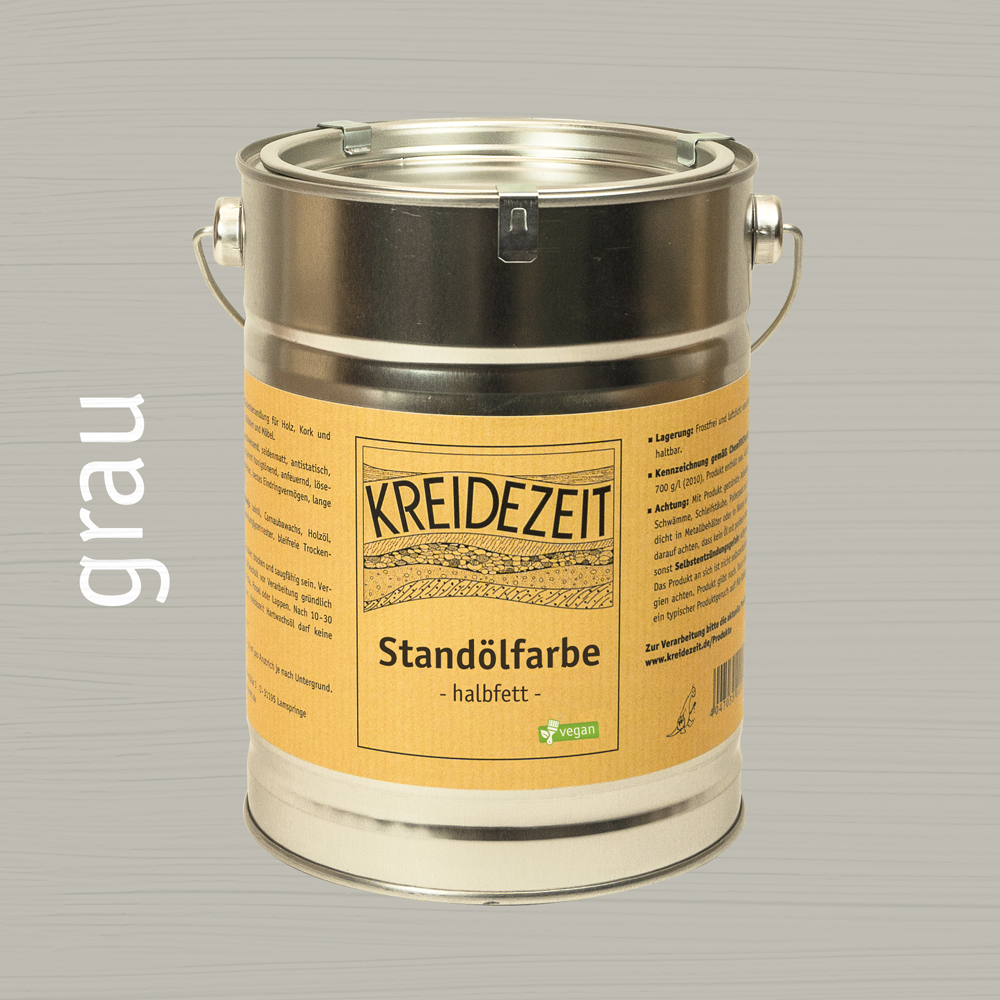 Kreidezeit Standölfarbe halbfett grau