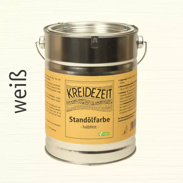 Kreidezeit Standölfarbe halbfett weiß