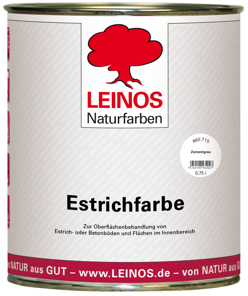 Leinos Estrichfarbe zementgrau
