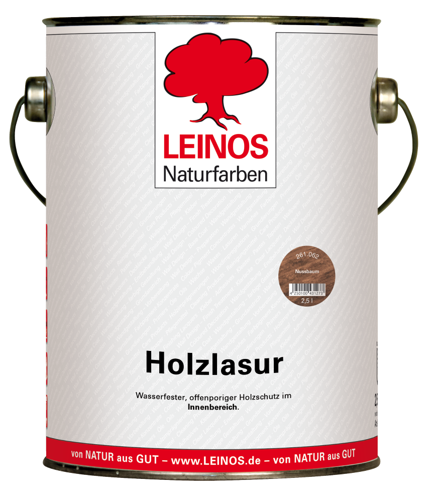 Leinos Holzlasur nussbaum innen 2,5l