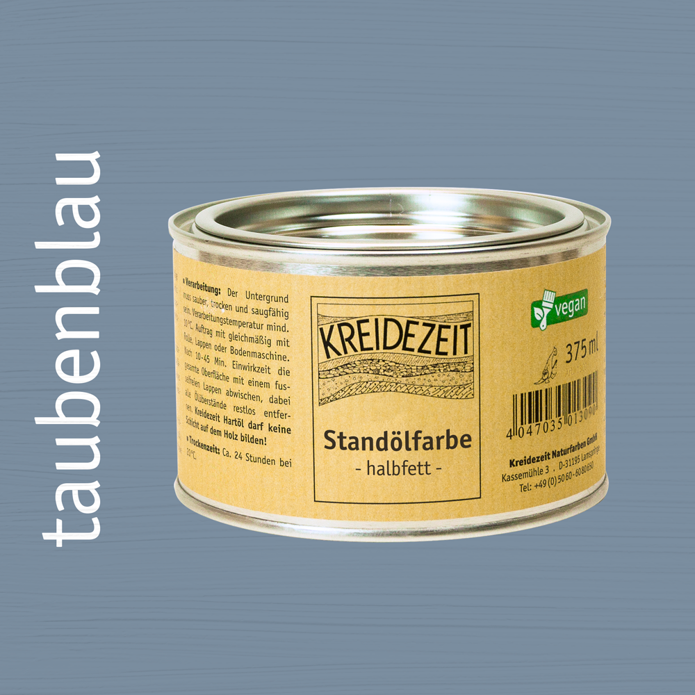 Kreidezeit Standölfarbe halbfett taubenblau