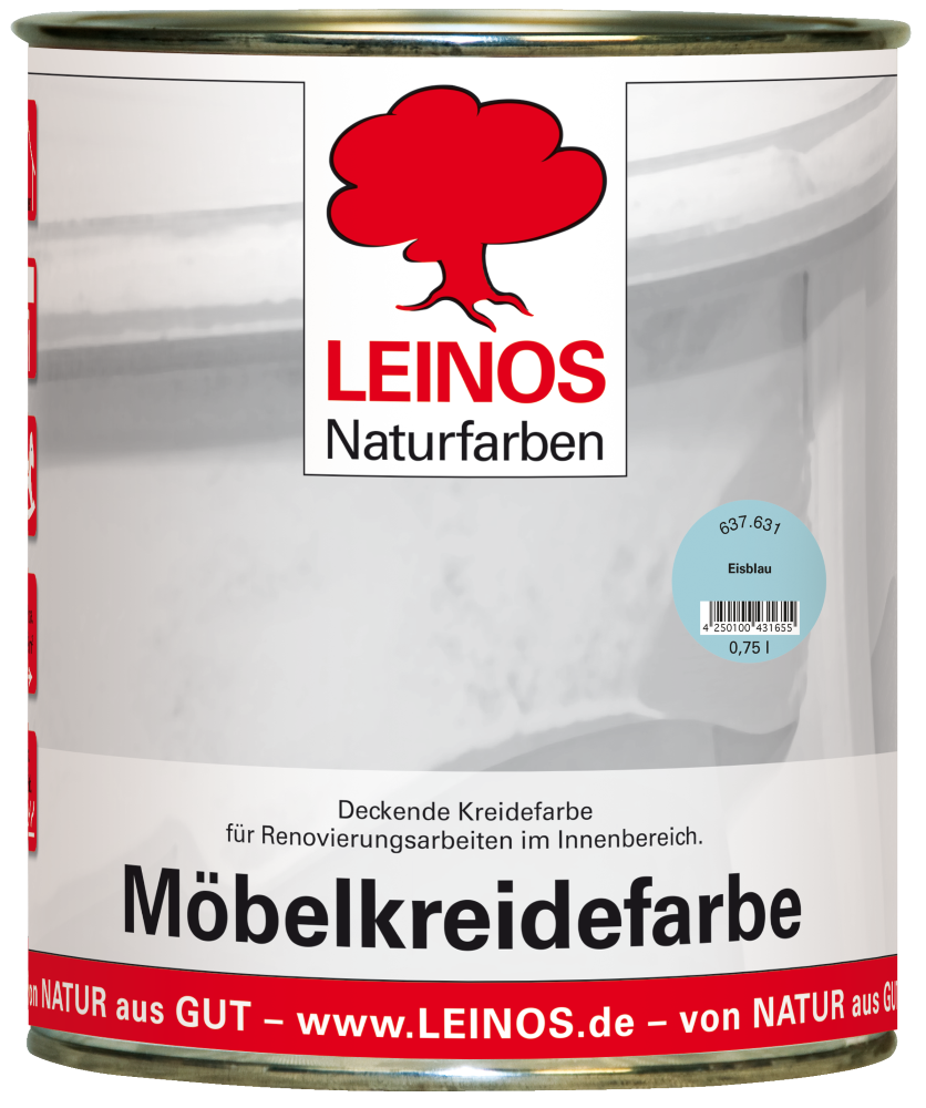 Leinos Möbelkreidefarbe Eisblau